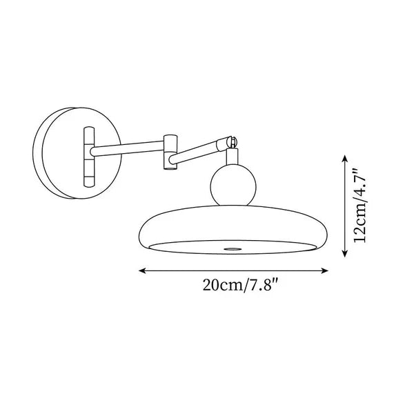 Lampe Murale Swing Arm Lola - Applique Moderne avec Bras Ajustable et LED Intégrée