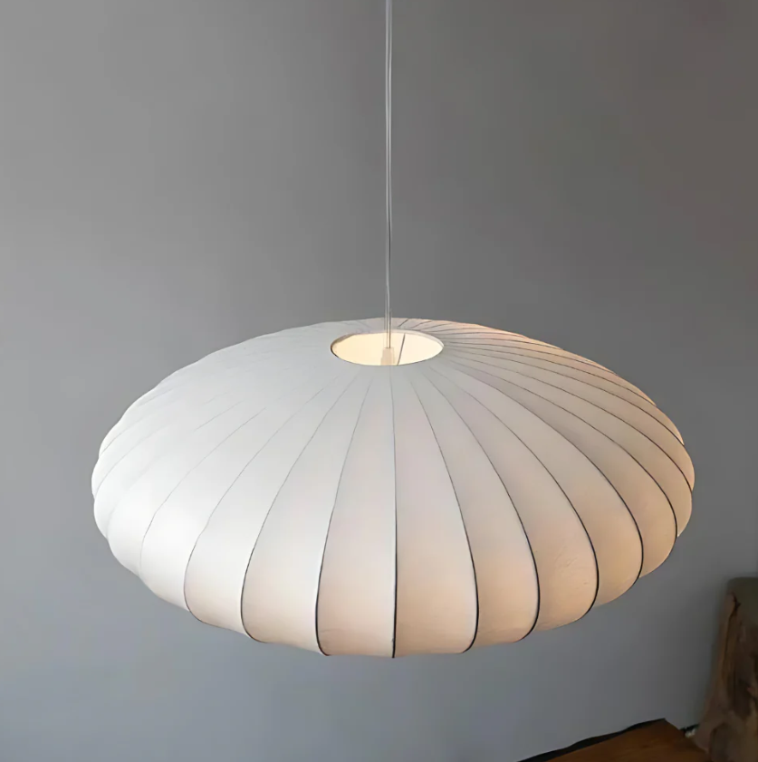 Lustre en Soie Élégant – Éclairage Suspendu Raffiné pour Intérieur