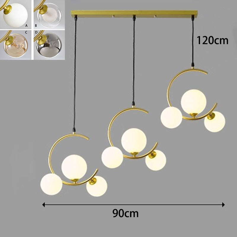 Suspension LED Moderne – Lampe Design en Verre et Acryl pour Salon et Salle à Manger