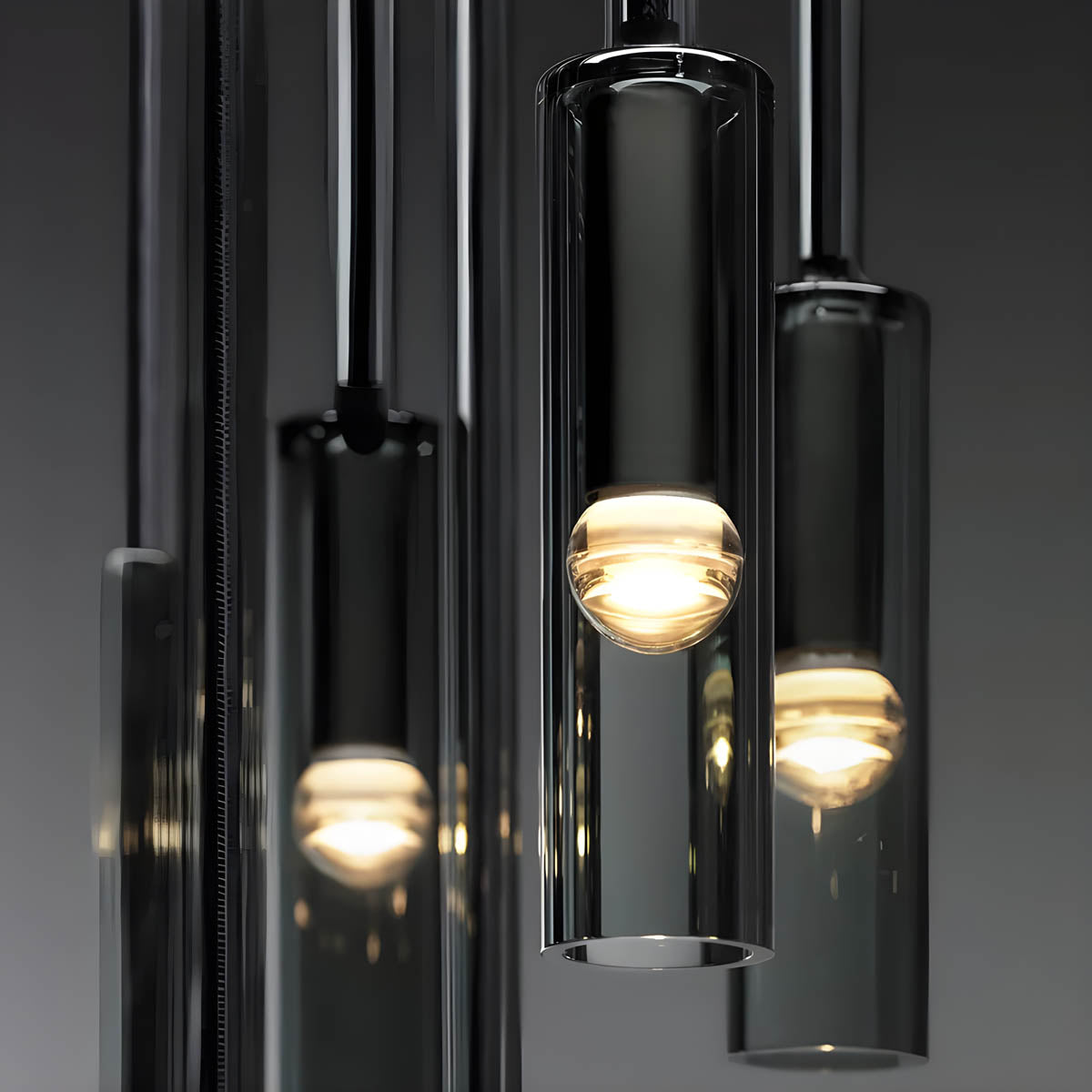 Suspension Marque - Lampe Moderne en Verre et Métal avec LED Intégrée