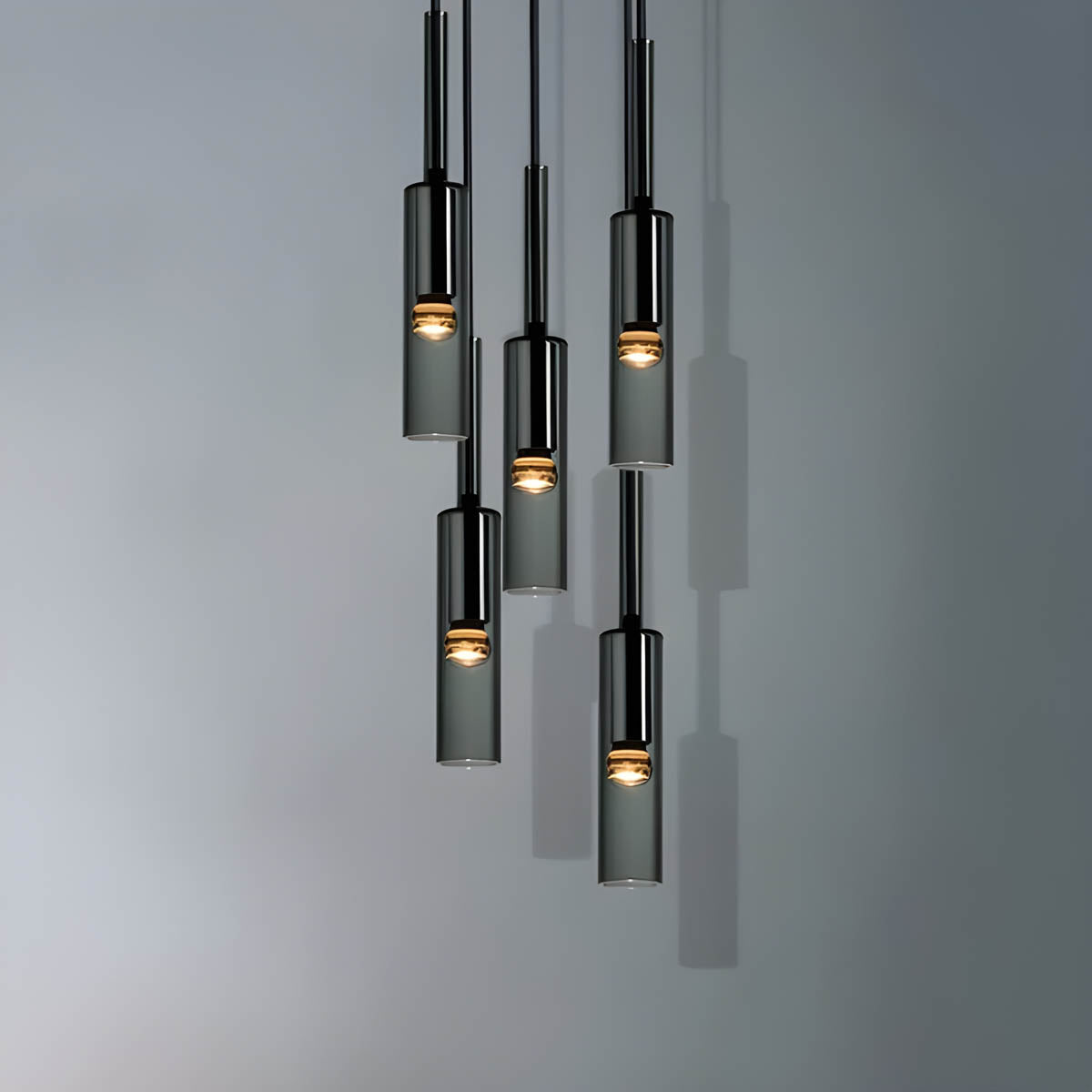 Suspension Marque - Lampe Moderne en Verre et Métal avec LED Intégrée