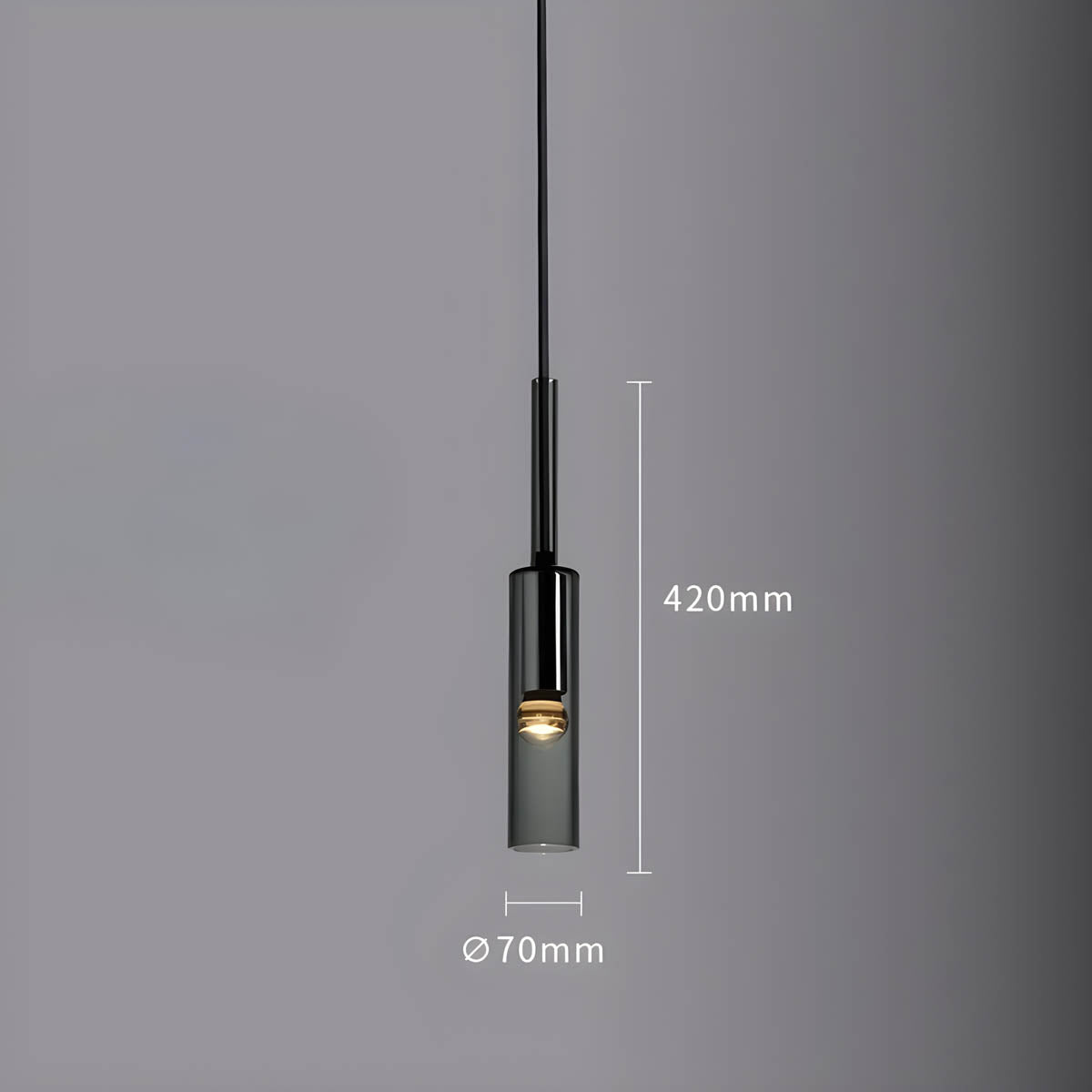 Suspension Marque - Lampe Moderne en Verre et Métal avec LED Intégrée