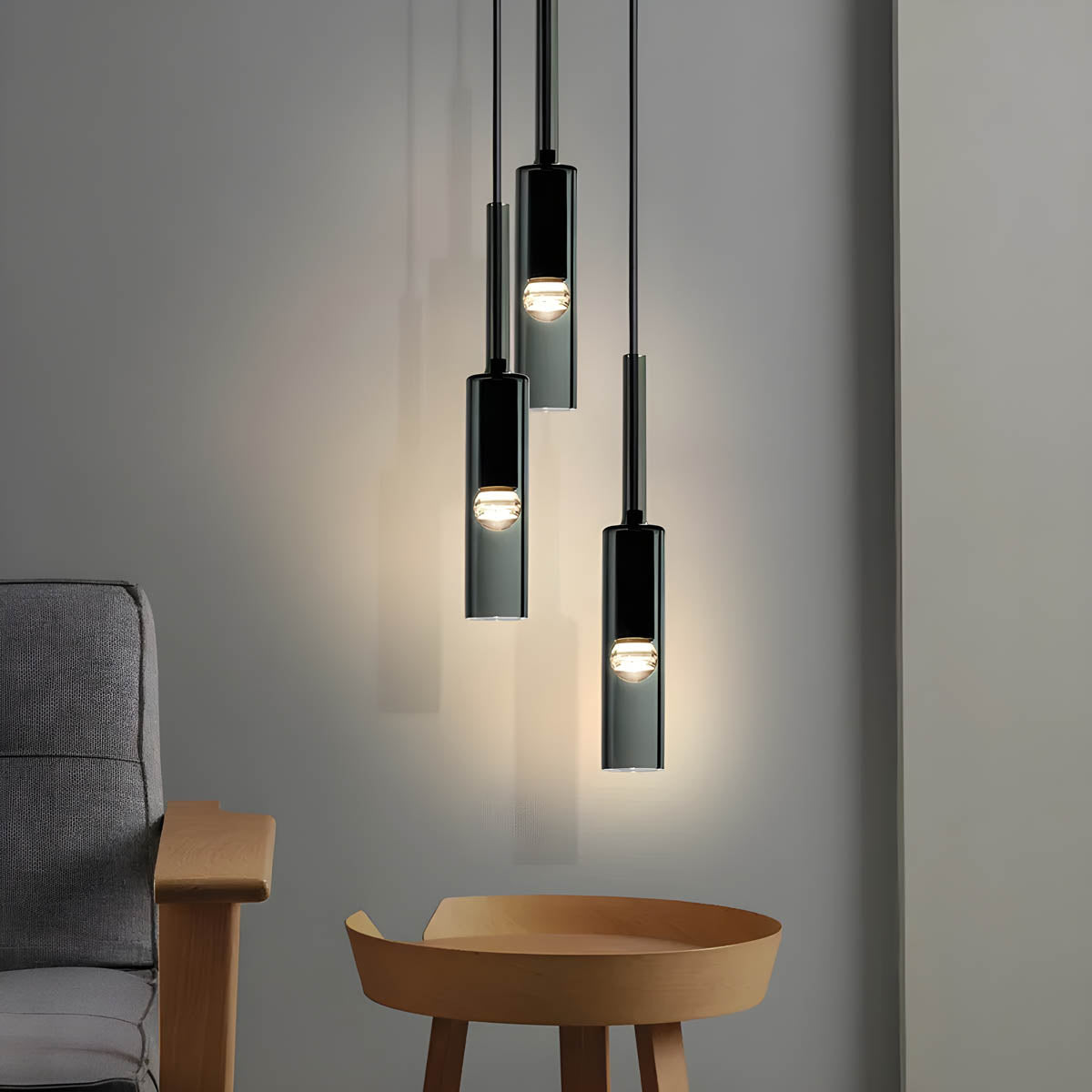 Suspension Marque - Lampe Moderne en Verre et Métal avec LED Intégrée