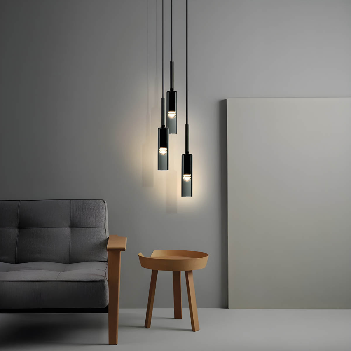 Suspension Marque - Lampe Moderne en Verre et Métal avec LED Intégrée