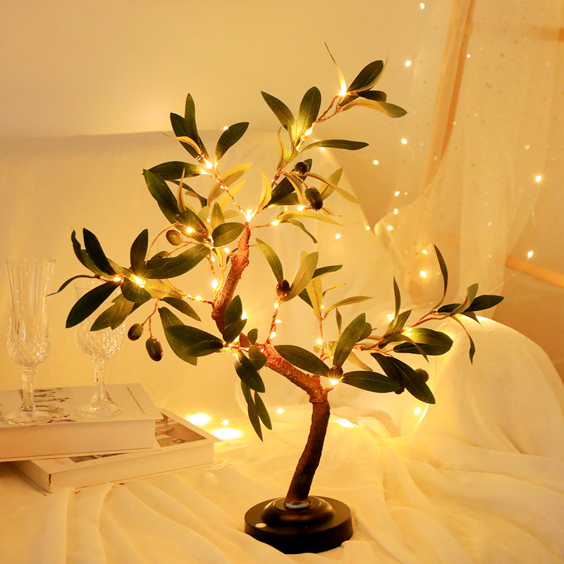 Lampe de Table LED en Forme d'Arbre – Décoration Naturelle et Écologique pour Salon et Chambre