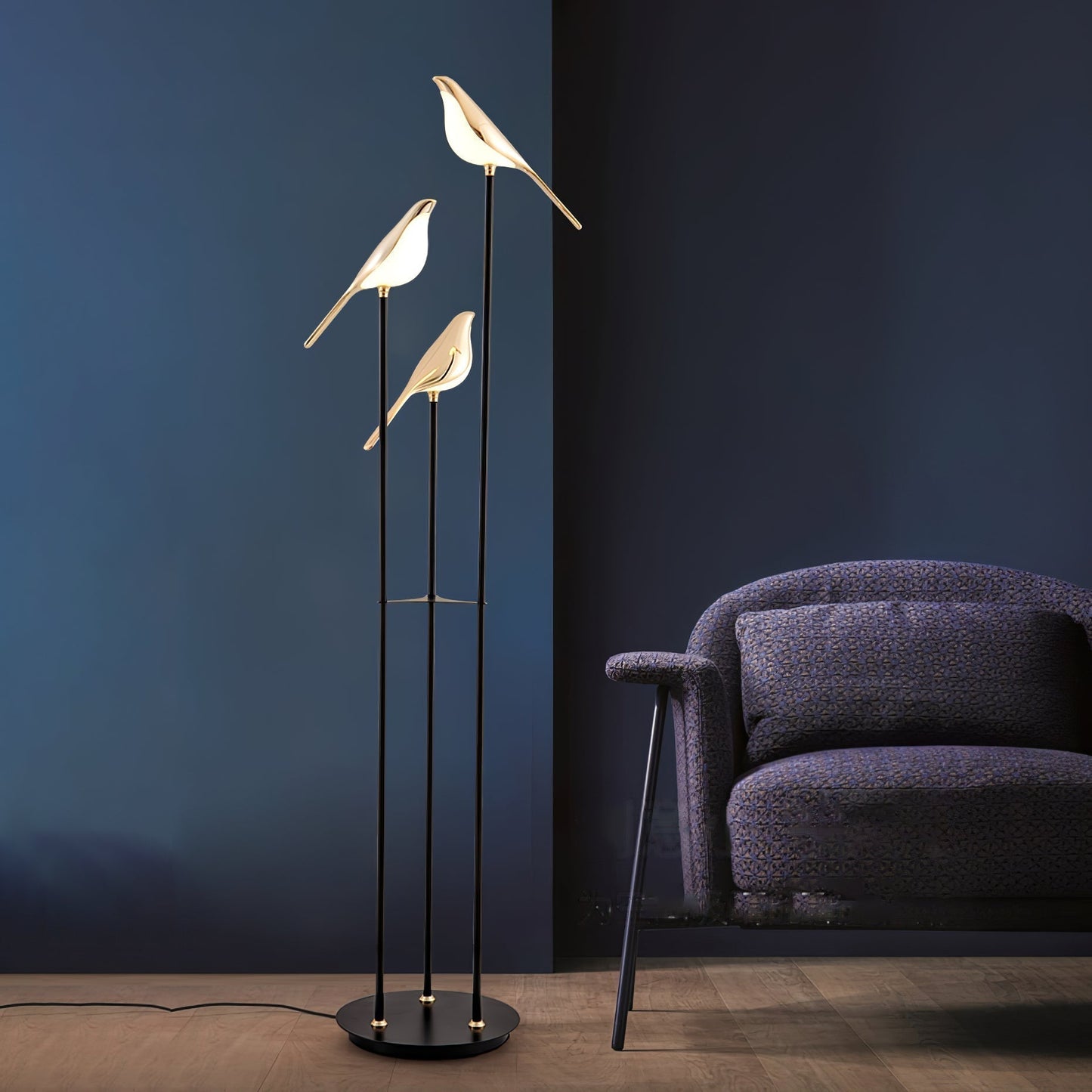 Lampe Magpie Perch - Élégance Naturelle, Design Moderne, LED Intégrée, Stehlampe ou Lampe de Table