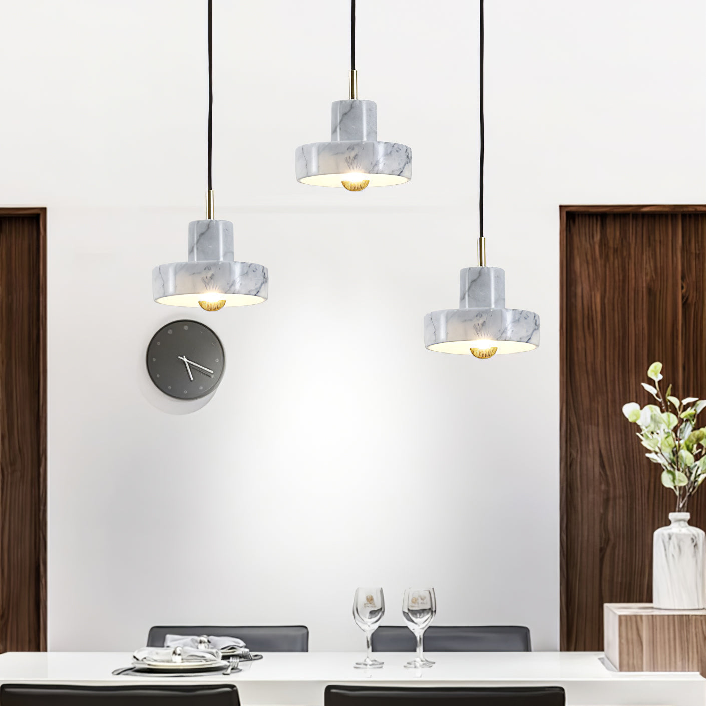 Suspension Marble Aura - Lampe Moderne en Marbre avec LED Intégrée