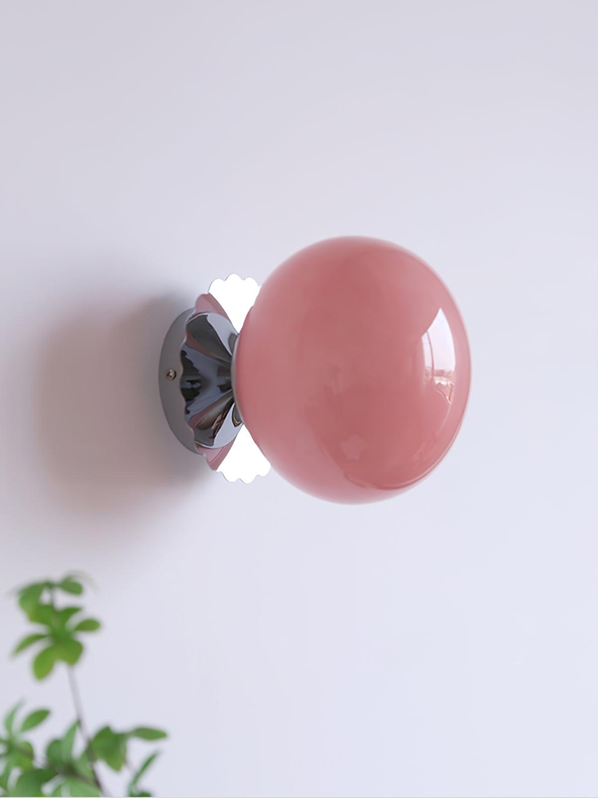 Lampe Moderne en Métal et Verre Rose - Éclairage LED avec Base E27
