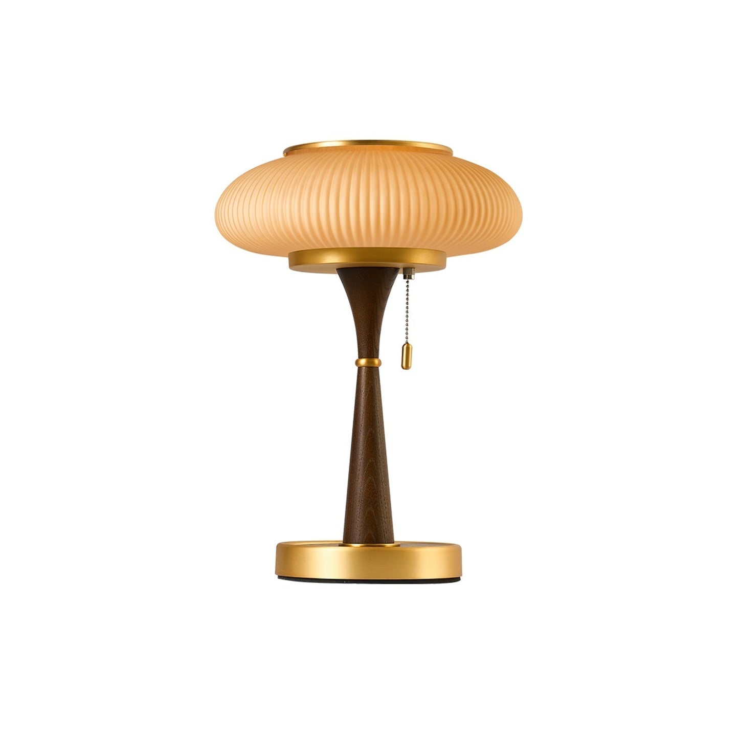 Lampe de Table Matsutake - Design Organique avec Base en Métal, Bois et Verre
