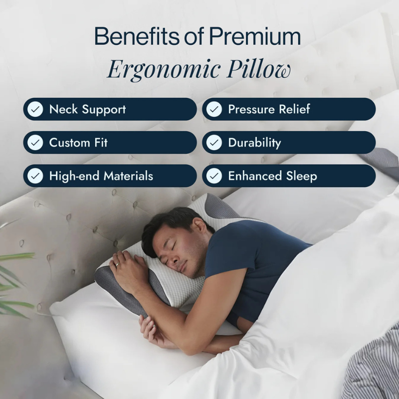 Oreiller Cervical à Mémoire de Forme – Un Sommeil Réparateur Sans Douleurs