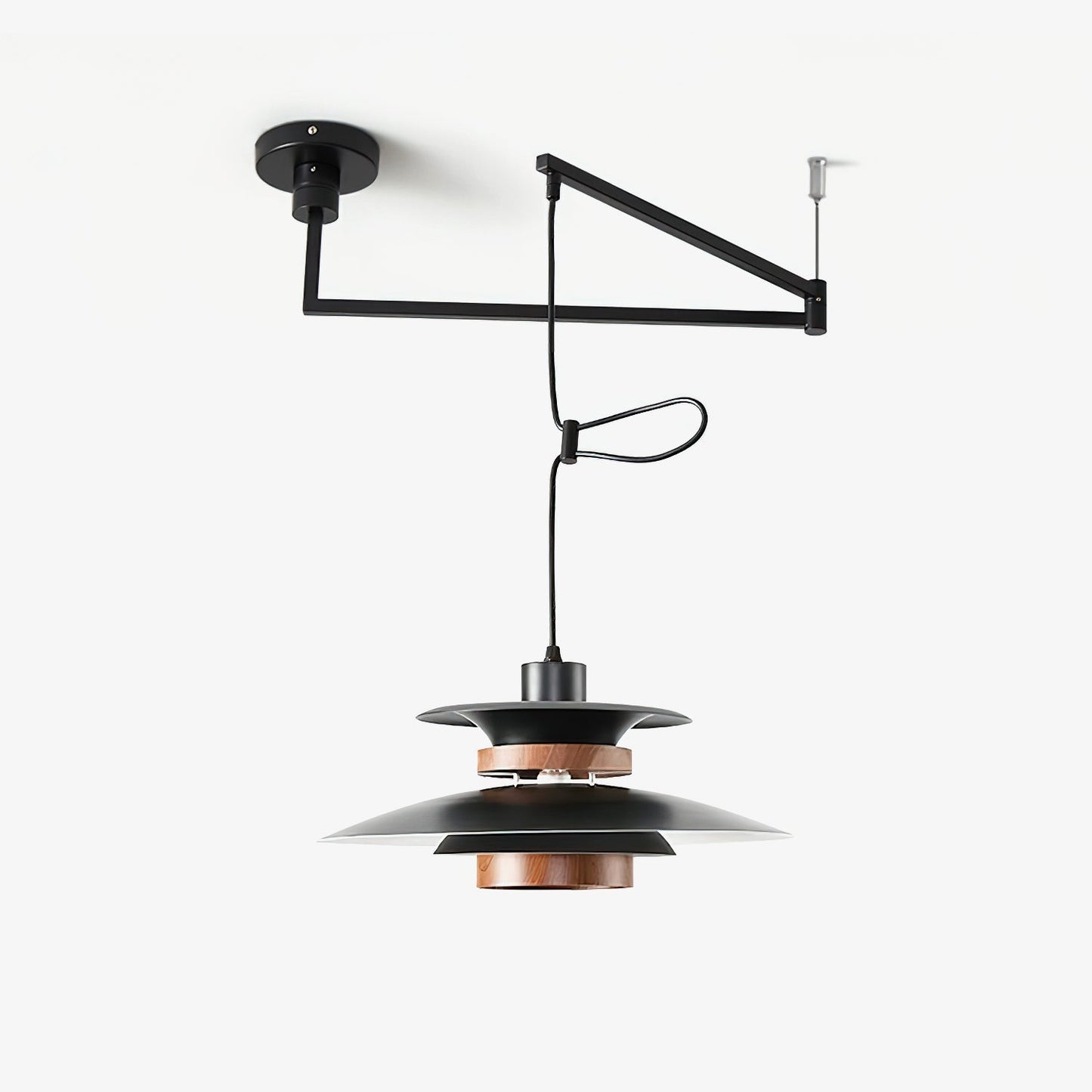 Suspension Mercero à Bras Pivotants – Design Scandinave, Lumière LED