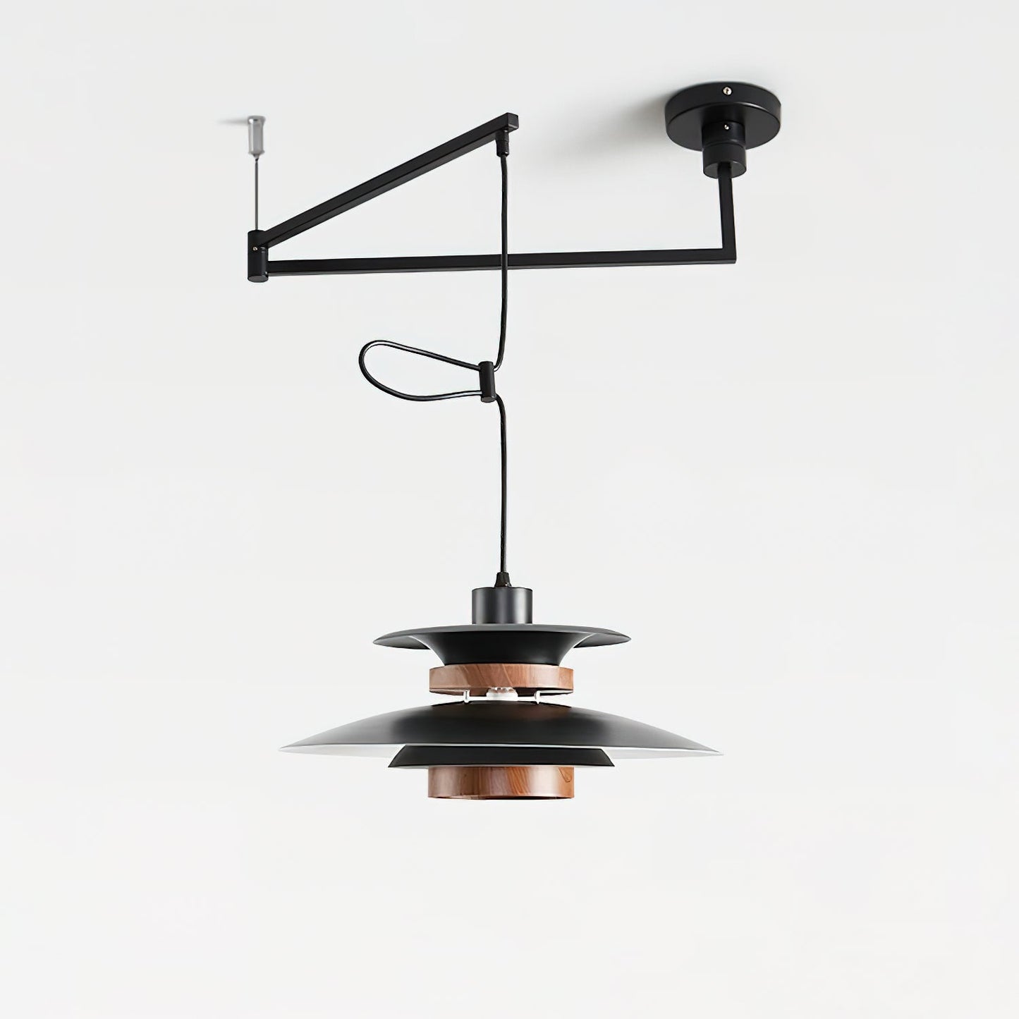 Suspension Mercero à Bras Pivotants – Design Scandinave, Lumière LED