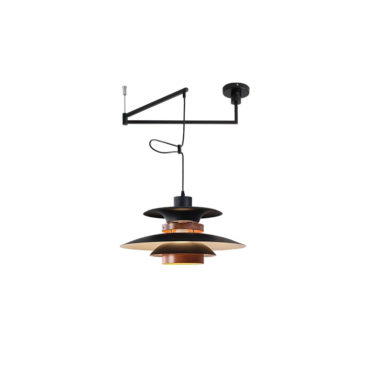 Suspension Mercero à Bras Pivotants – Design Scandinave, Lumière LED