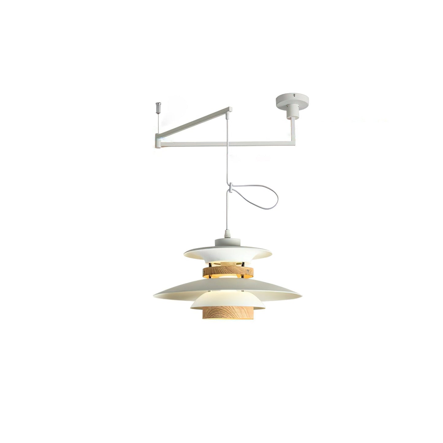 Suspension Mercero à Bras Pivotants – Design Scandinave, Lumière LED