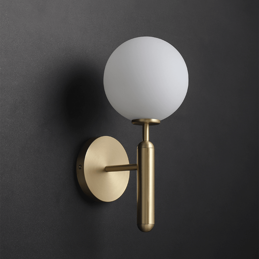 Lampe Scandiluxe LED – Design Minimaliste en Laiton et Verre pour Intérieur