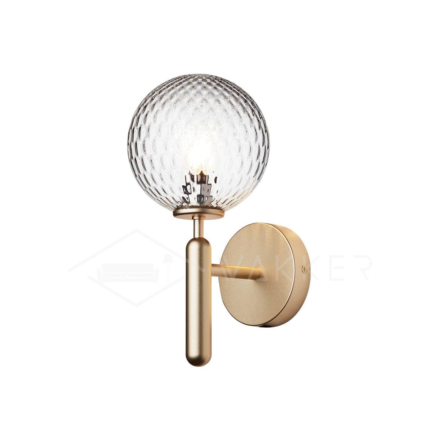 Lampe Scandiluxe LED – Design Minimaliste en Laiton et Verre pour Intérieur