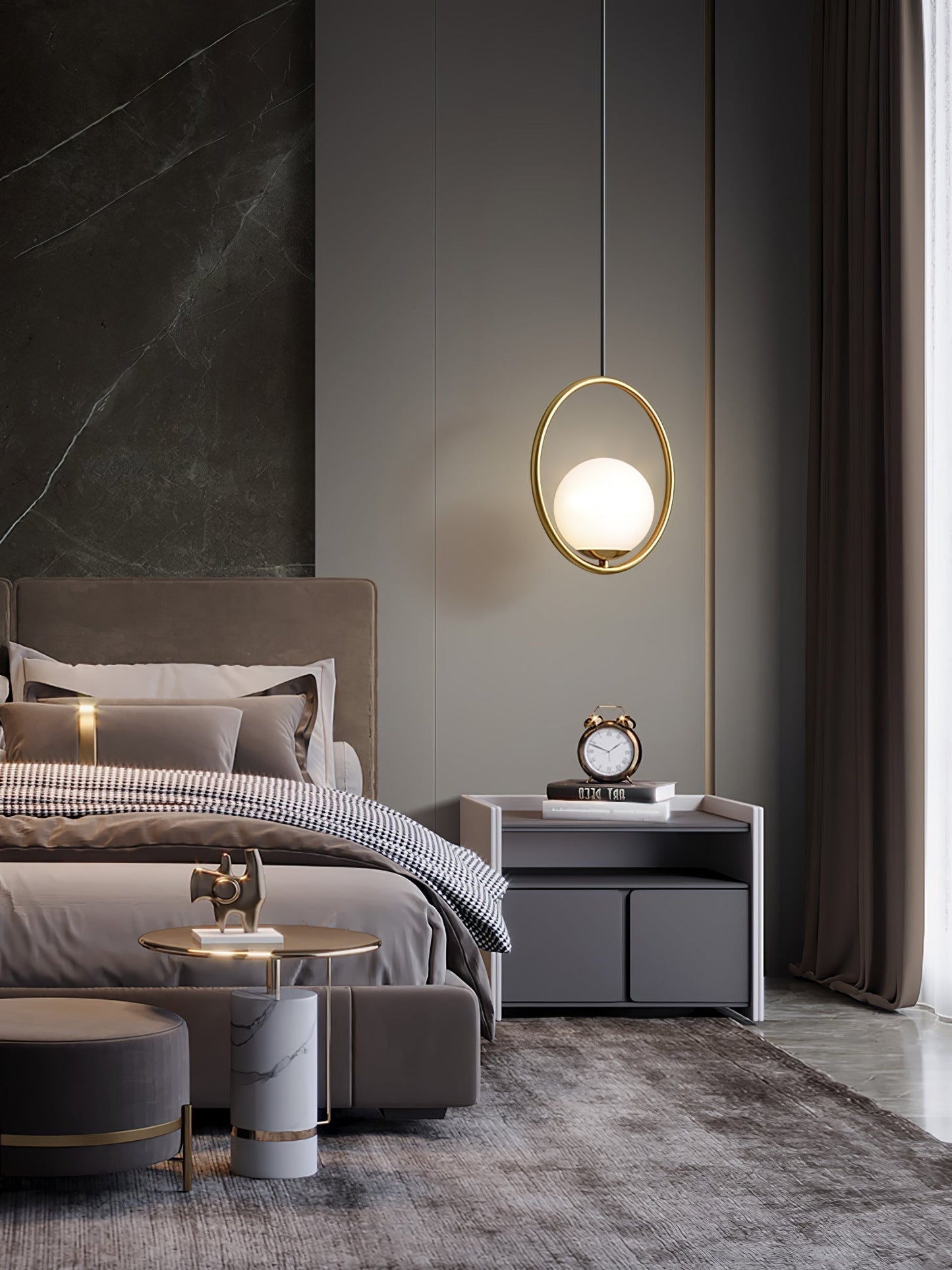 Suspension Mila en Métal et Verre – Lampe Moderne au Design Élégant