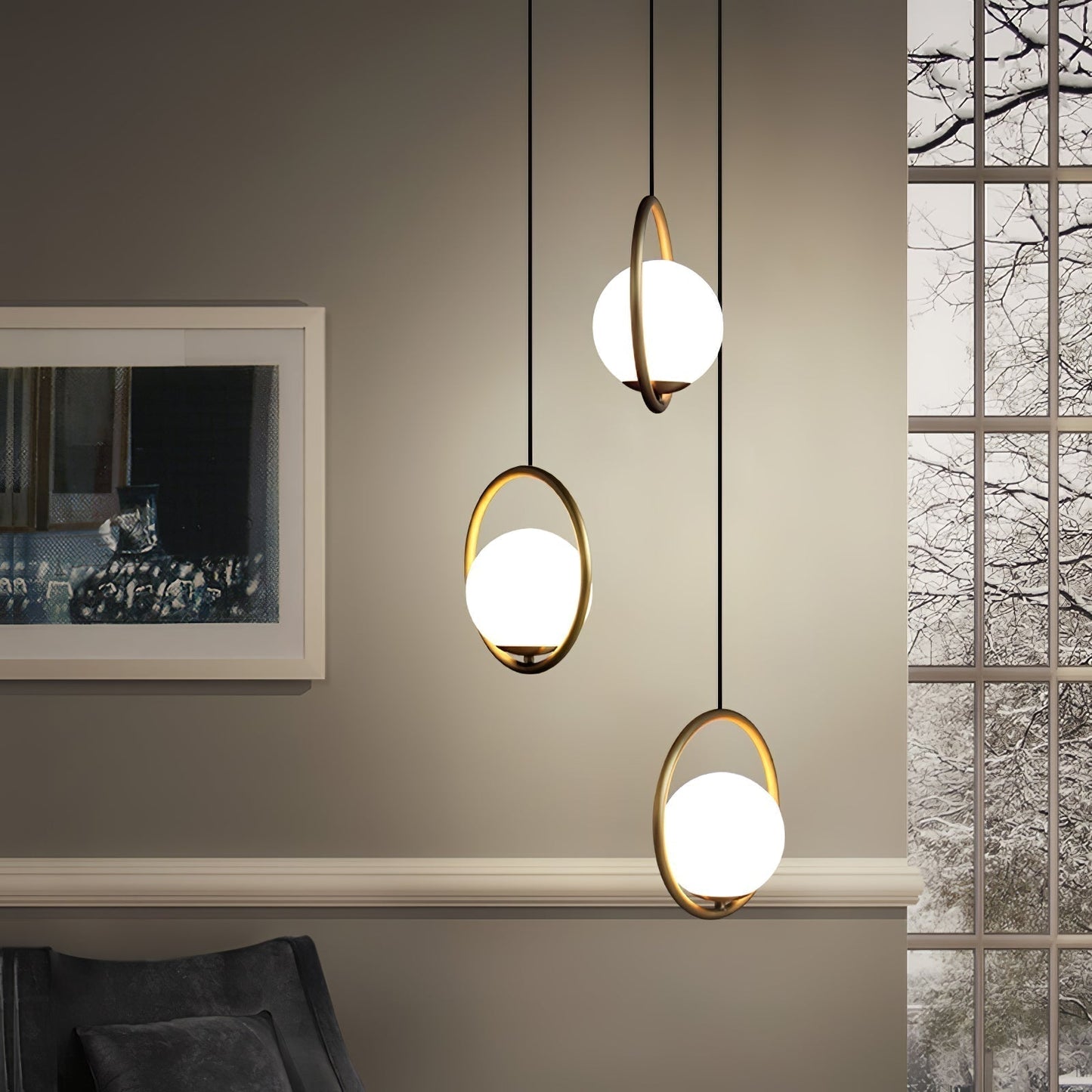 Suspension Mila en Métal et Verre – Lampe Moderne au Design Élégant