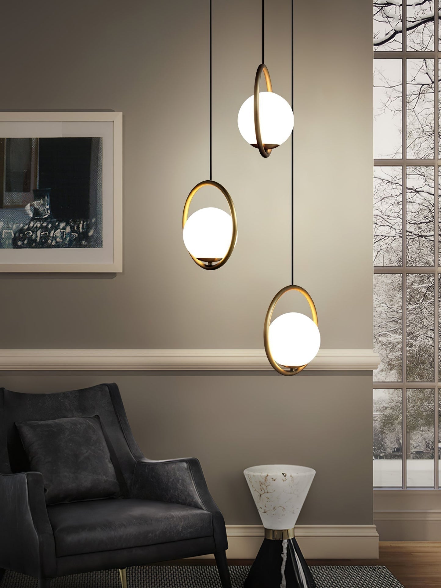Suspension Mila en Métal et Verre – Lampe Moderne au Design Élégant