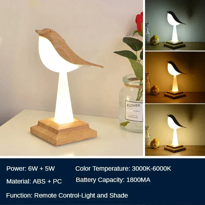 Lampe de Table Missbird-V2 Ekster Bird – Design Naturel Inspiré d'un Oiseau Élégant