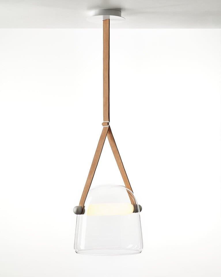 Suspension Mona Minimaliste en Métal et Verre - Éclairage LED Élégant pour Salon et Salle à Manger