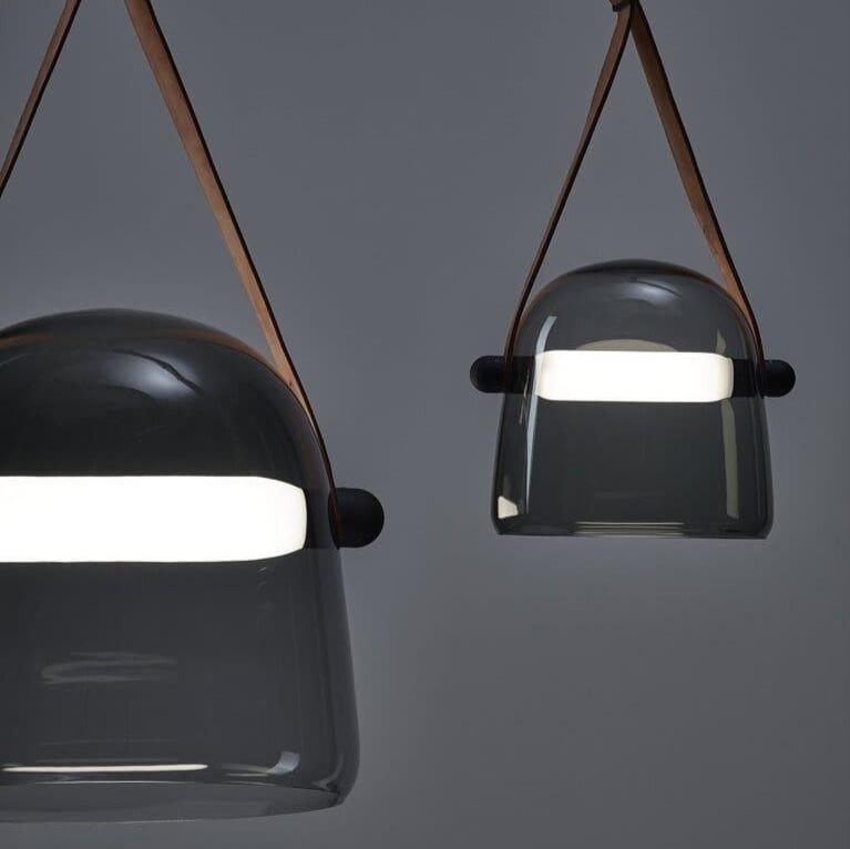 Suspension Mona Minimaliste en Métal et Verre - Éclairage LED Élégant pour Salon et Salle à Manger