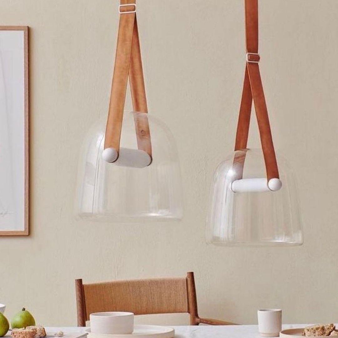 Suspension Mona Minimaliste en Métal et Verre - Éclairage LED Élégant pour Salon et Salle à Manger