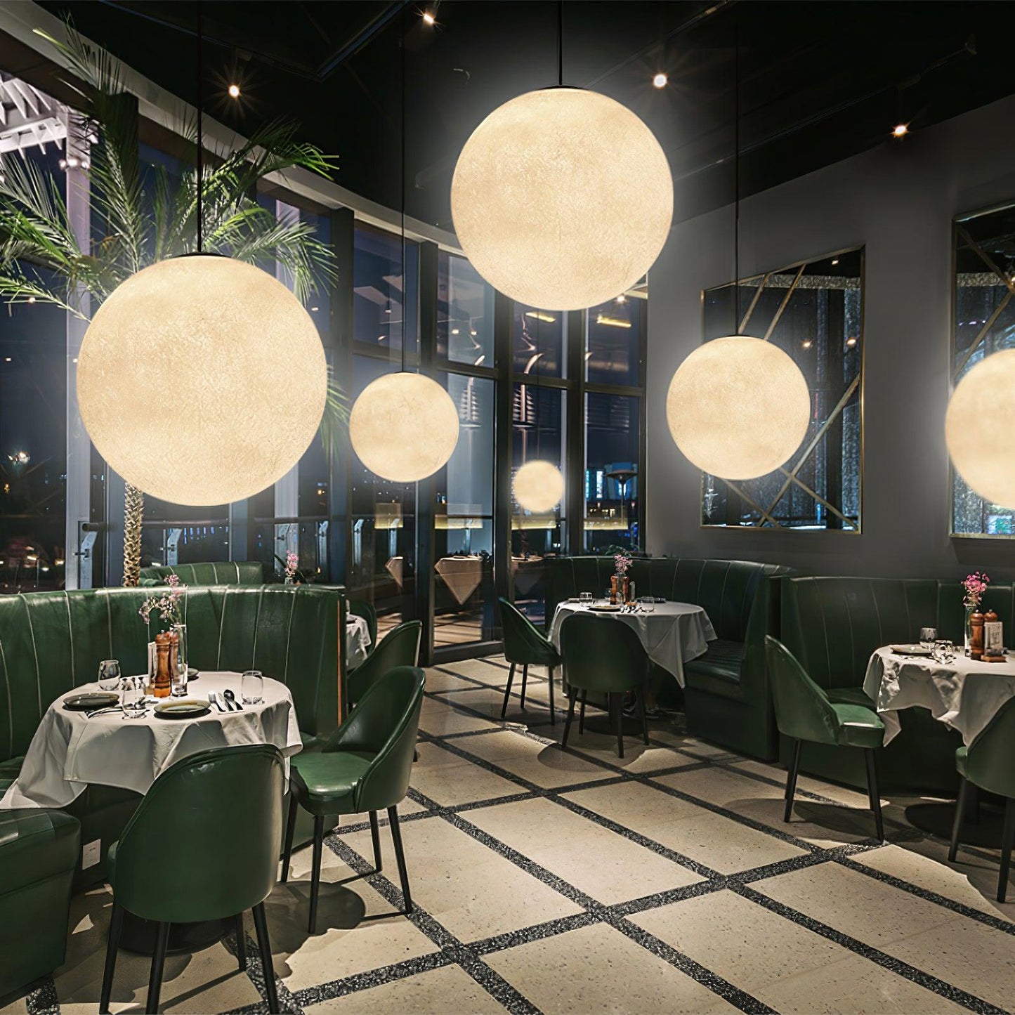 Suspension Moon LED – Éclairage Moderne et Apaisant, Design Élégant