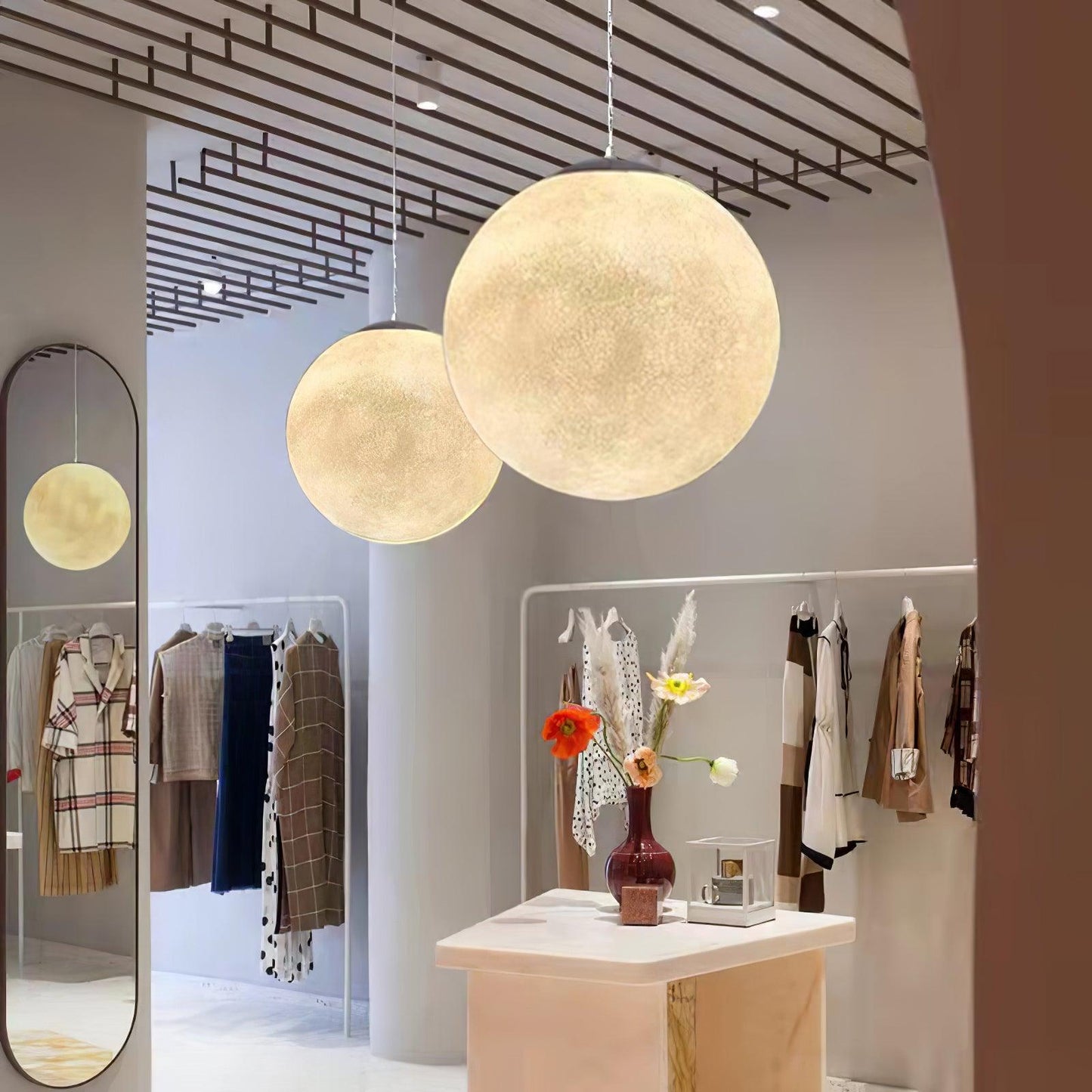 Suspension Moon LED – Éclairage Moderne et Apaisant, Design Élégant
