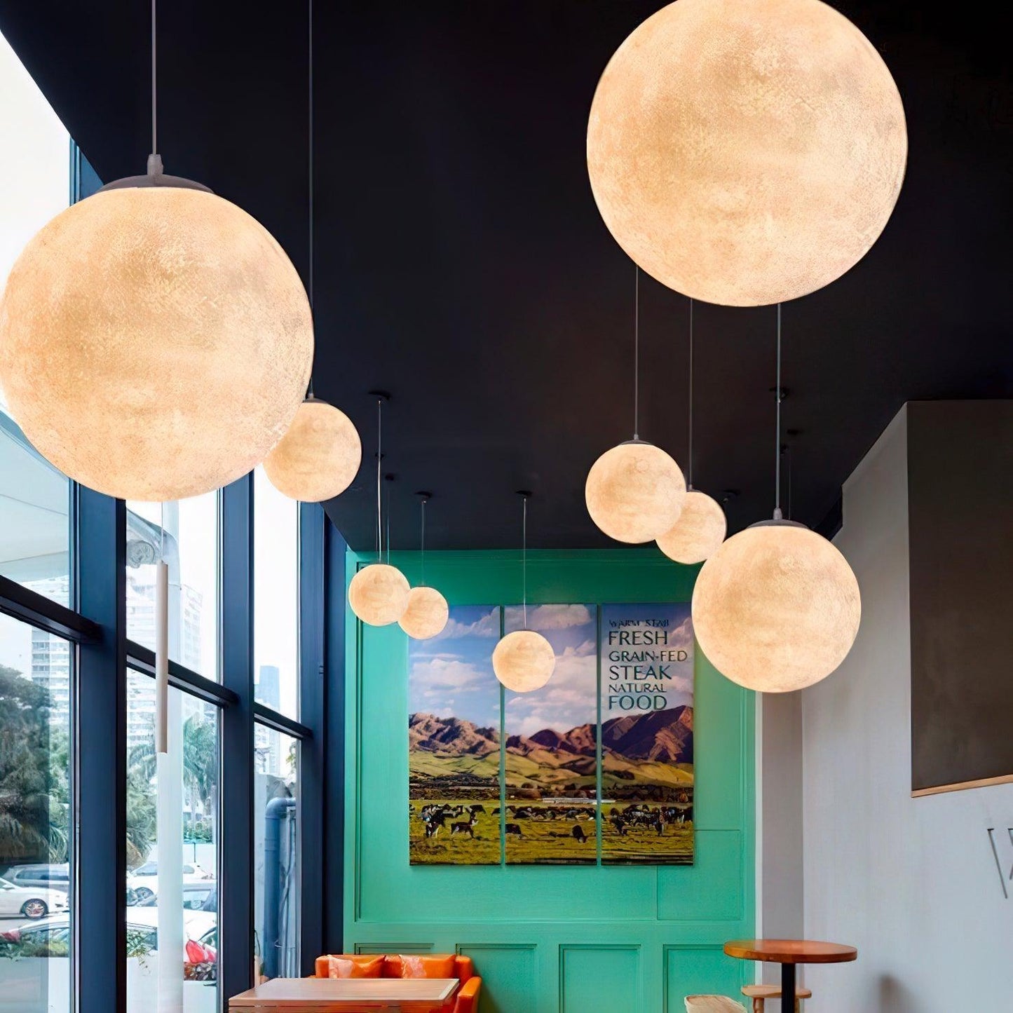 Suspension Moon LED – Éclairage Moderne et Apaisant, Design Élégant