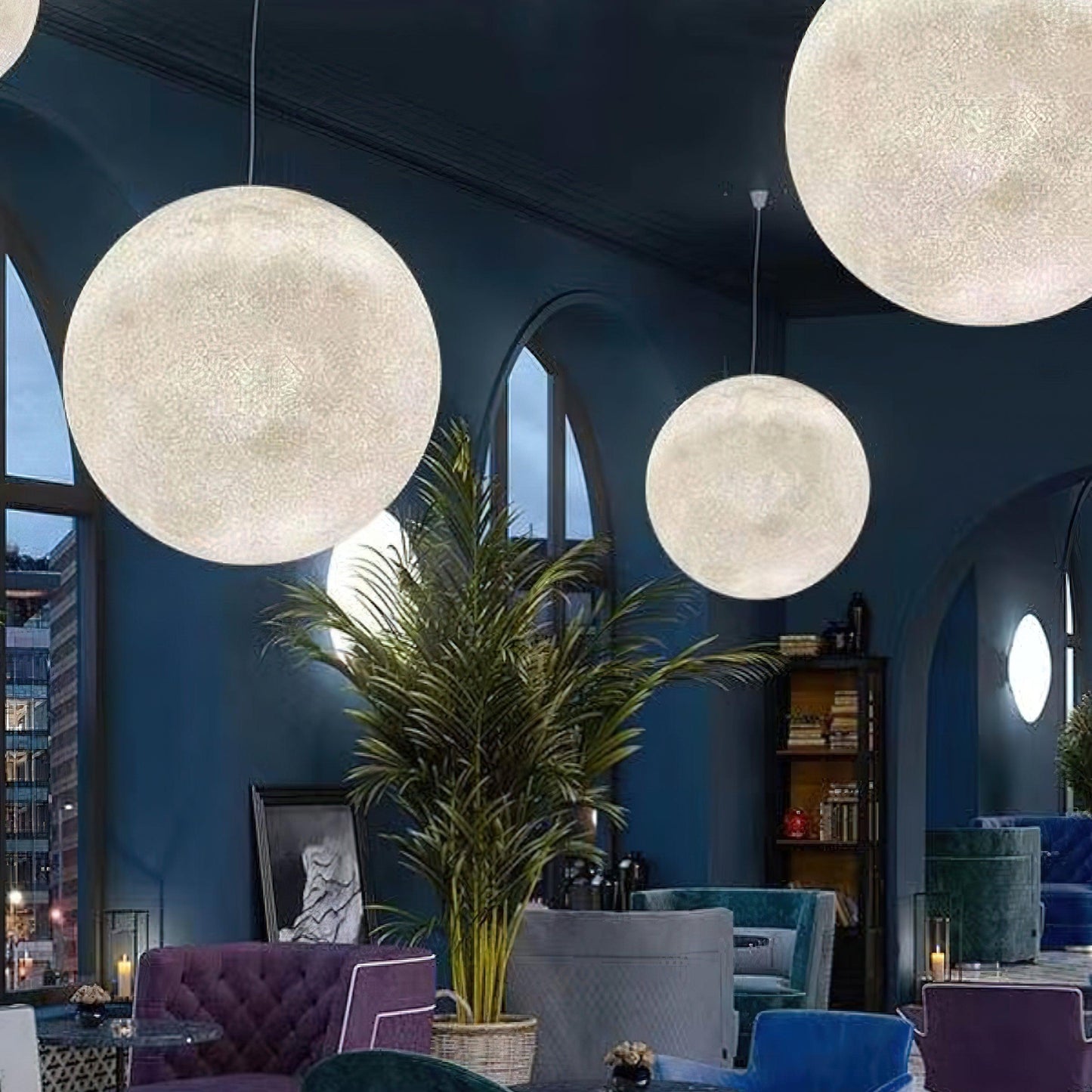 Suspension Moon LED – Éclairage Moderne et Apaisant, Design Élégant