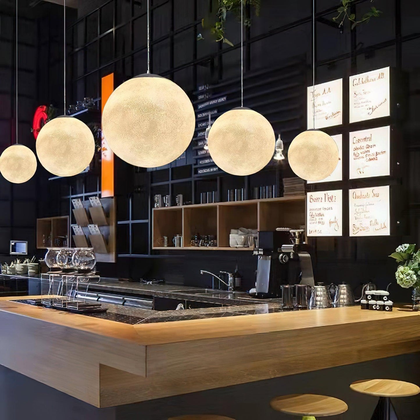 Suspension Moon LED – Éclairage Moderne et Apaisant, Design Élégant