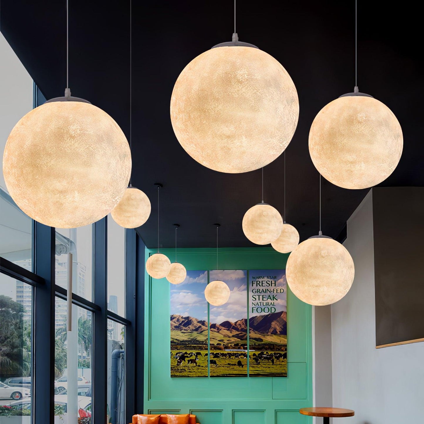 Suspension Moon LED – Éclairage Moderne et Apaisant, Design Élégant