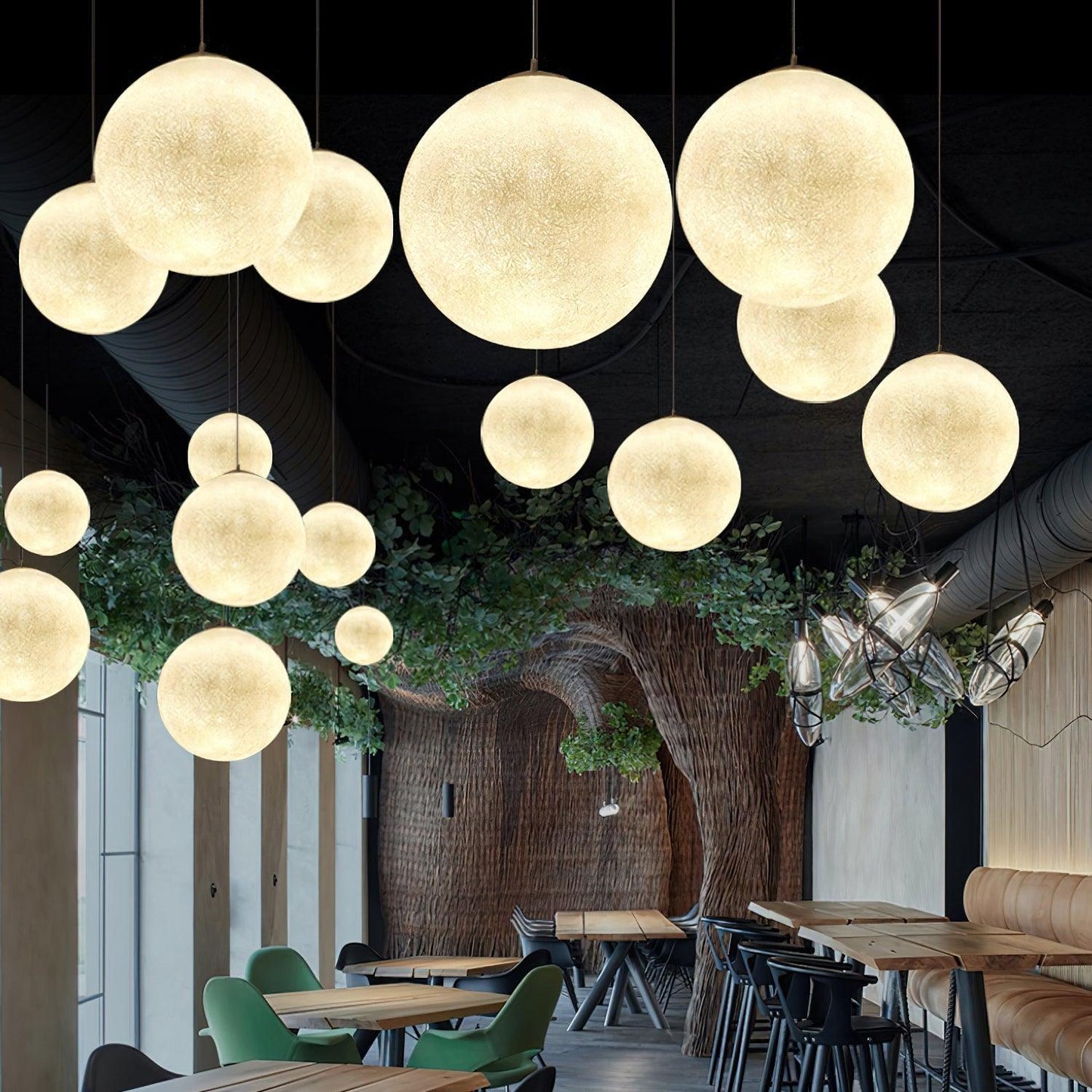 Suspension Moon LED – Éclairage Moderne et Apaisant, Design Élégant