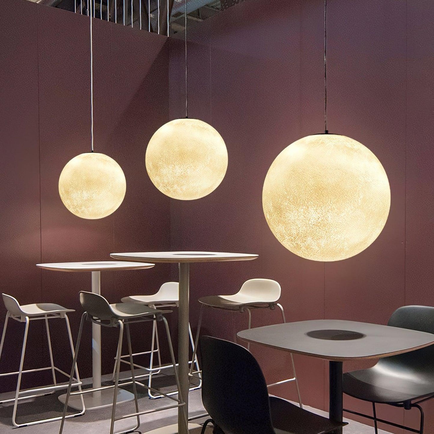 Suspension Moon LED – Éclairage Moderne et Apaisant, Design Élégant