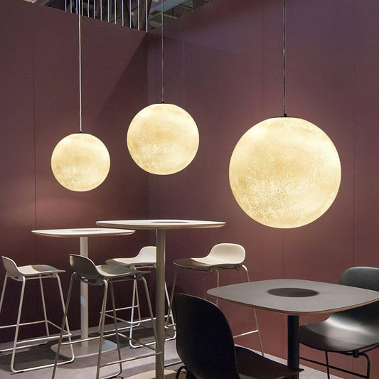 Suspension Moon LED – Éclairage Moderne et Apaisant, Design Élégant