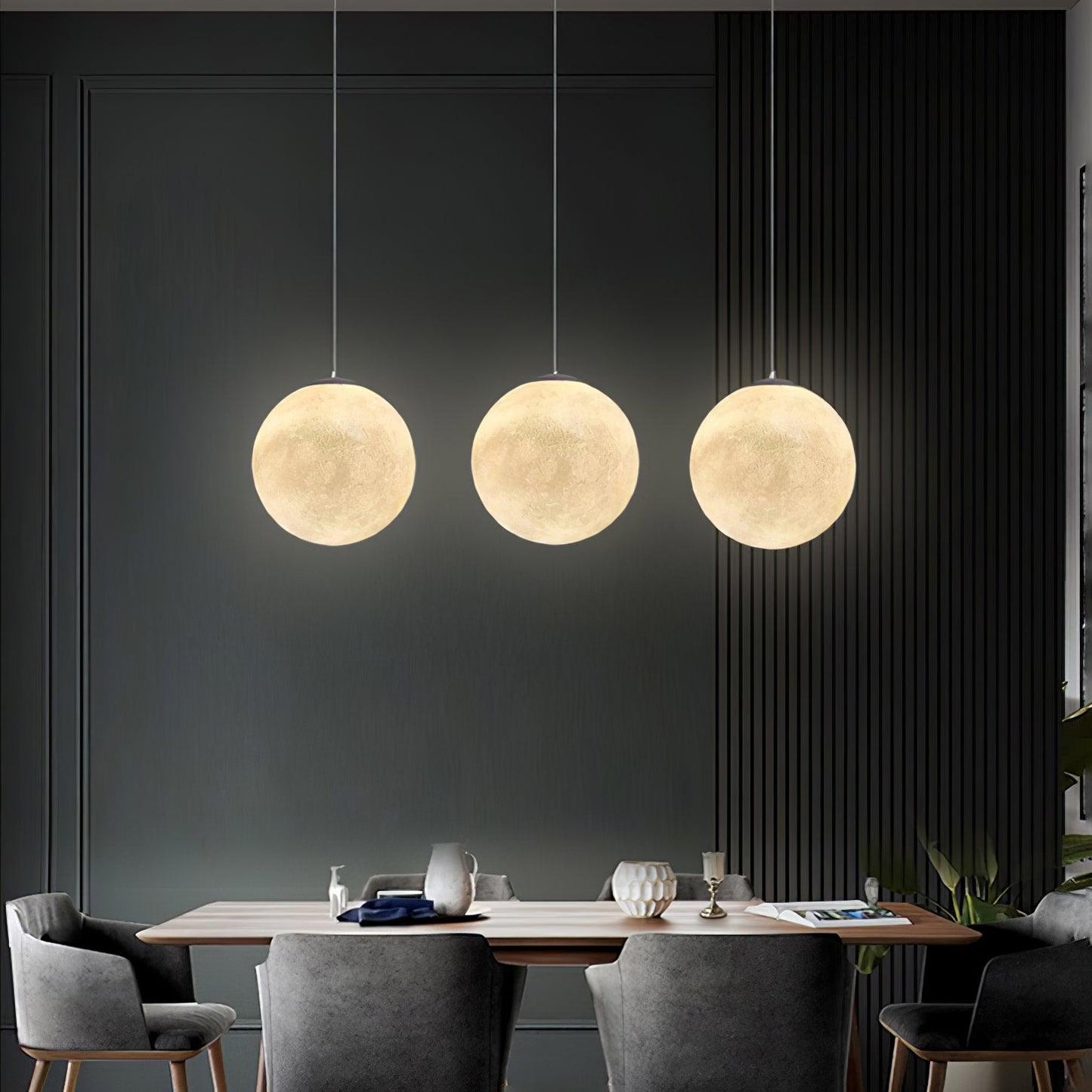 Suspension Moon LED – Éclairage Moderne et Apaisant, Design Élégant