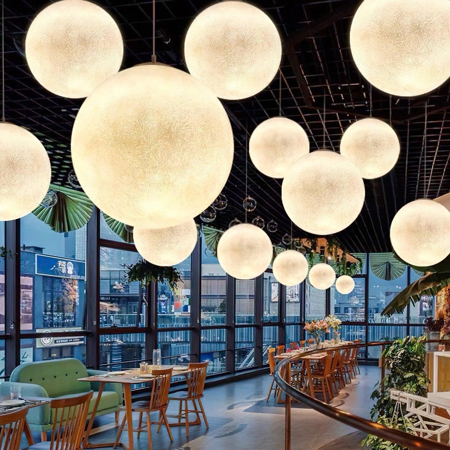 Suspension Moon LED – Éclairage Moderne et Apaisant, Design Élégant