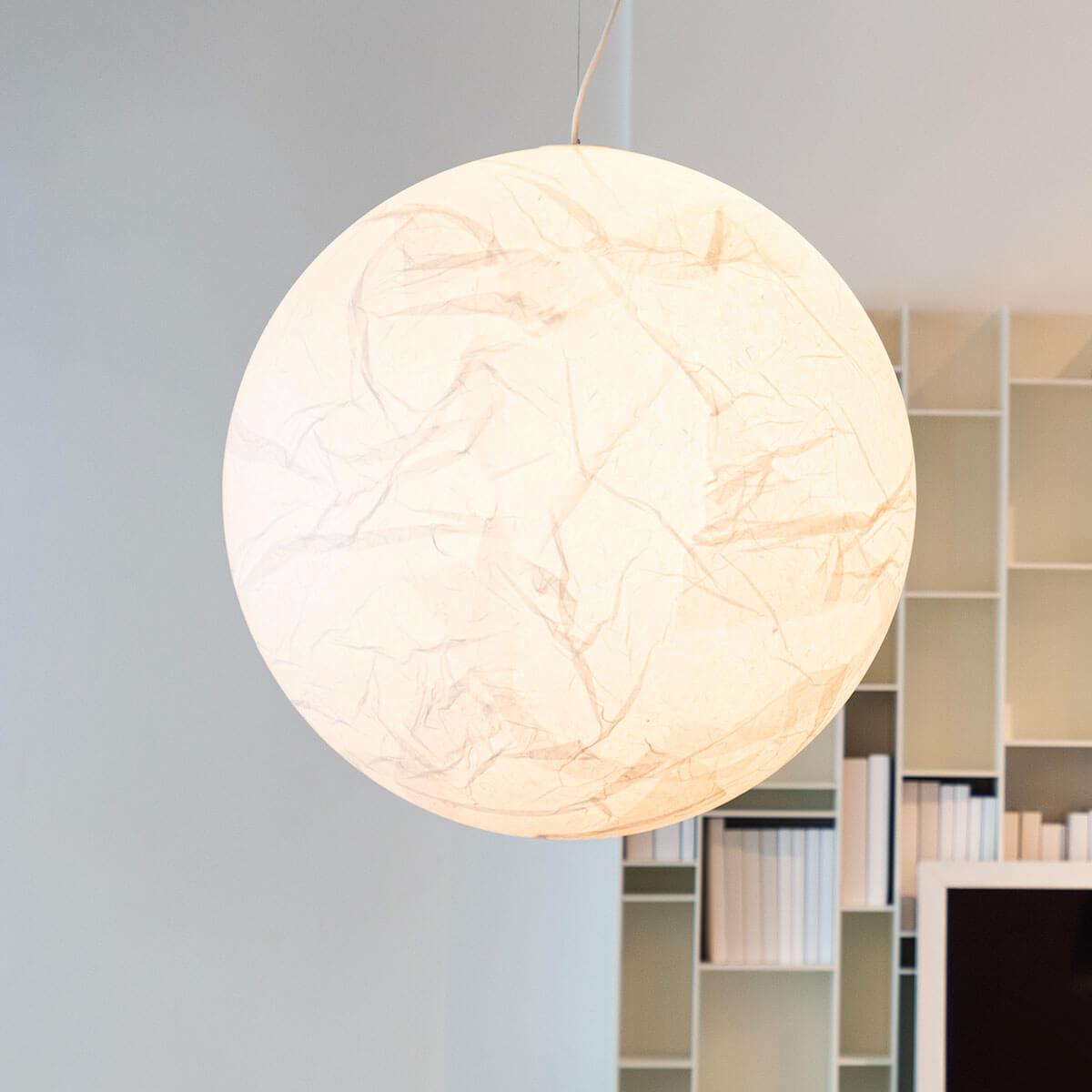 Suspension Mondseide en Soie Naturelle et Métal - Éclairage LED Élégant pour Salon et Chambre