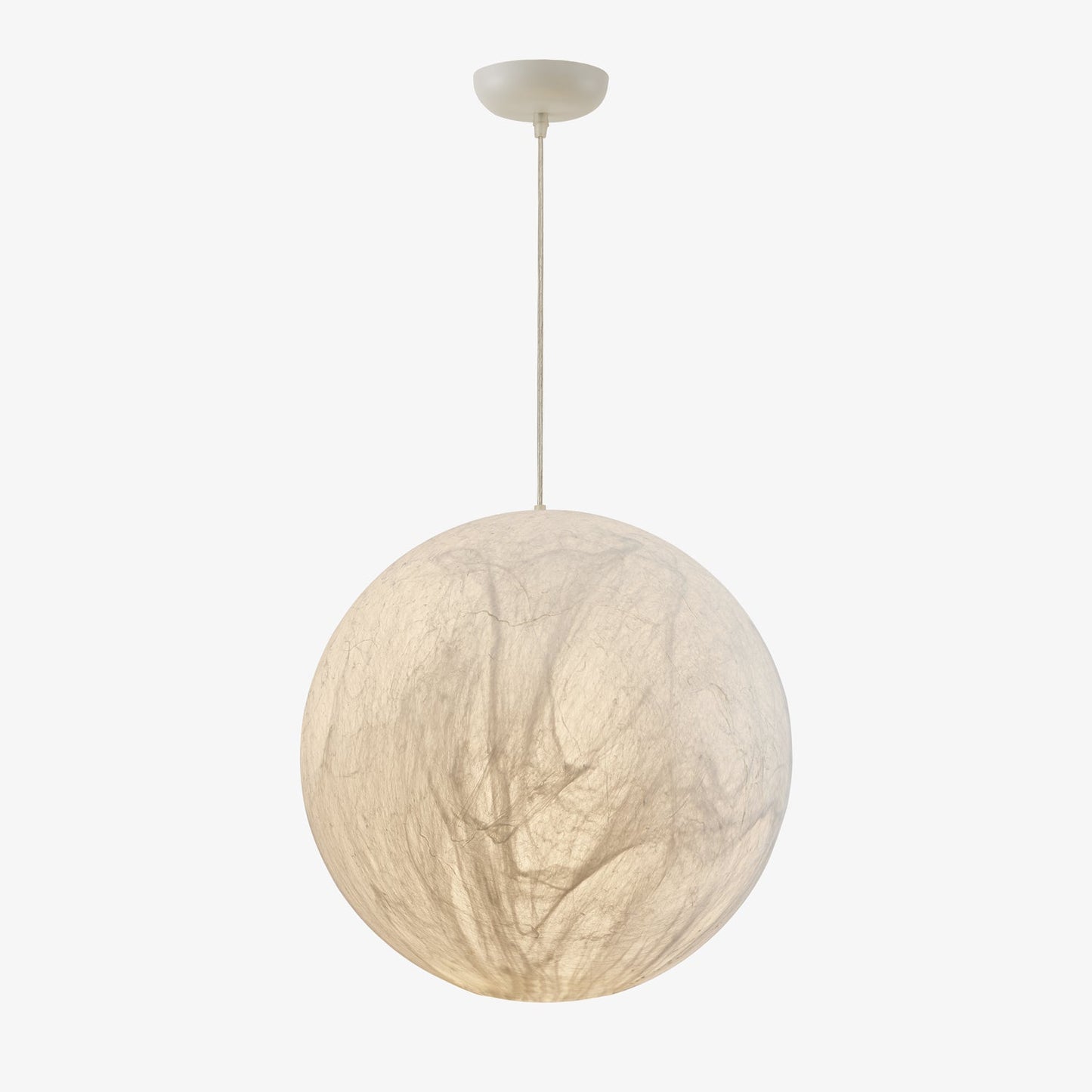 Suspension Mondseide en Soie Naturelle et Métal - Éclairage LED Élégant pour Salon et Chambre