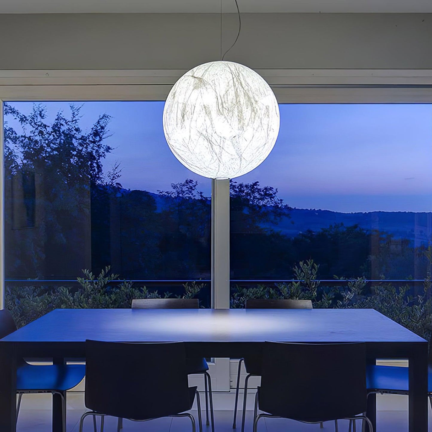 Suspension Mondseide en Soie Naturelle et Métal - Éclairage LED Élégant pour Salon et Chambre