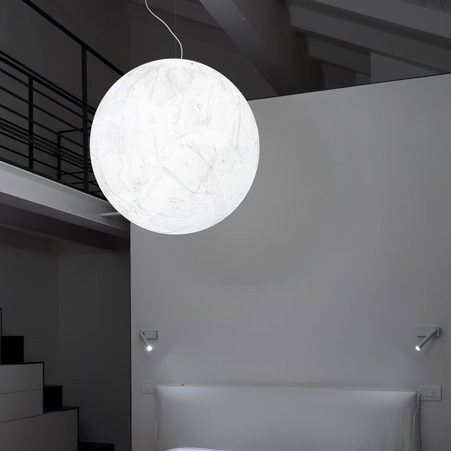 Suspension Mondseide en Soie Naturelle et Métal - Éclairage LED Élégant pour Salon et Chambre