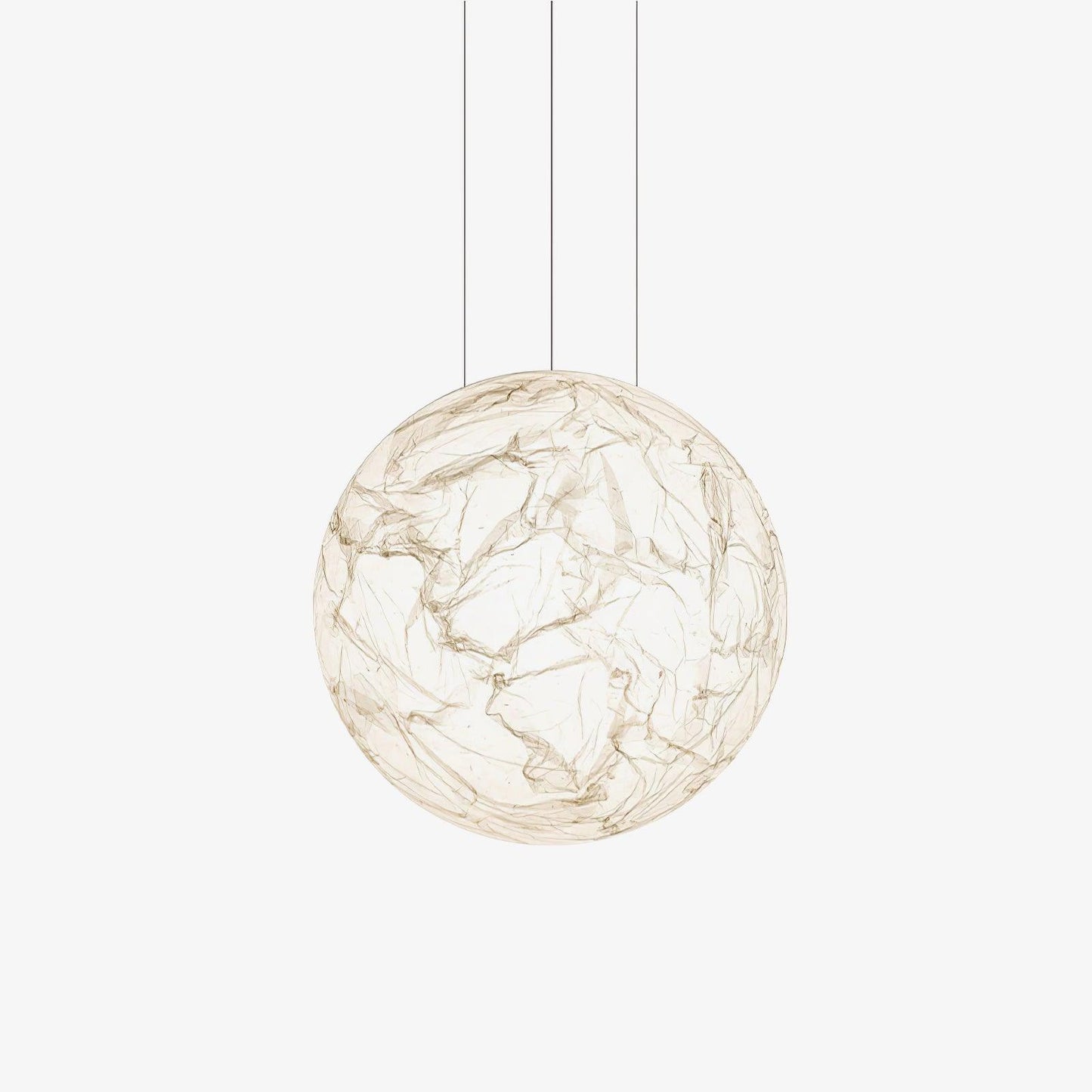 Suspension Mondseide en Soie Naturelle et Métal - Éclairage LED Élégant pour Salon et Chambre
