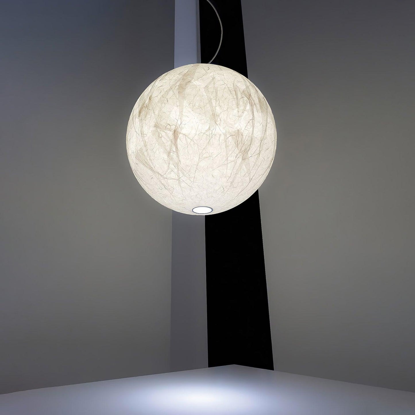 Suspension Mondseide en Soie Naturelle et Métal - Éclairage LED Élégant pour Salon et Chambre