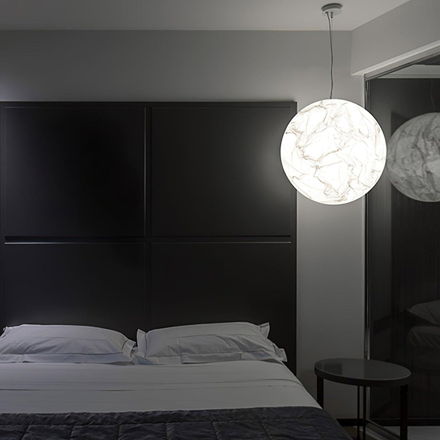Suspension Mondseide en Soie Naturelle et Métal - Éclairage LED Élégant pour Salon et Chambre