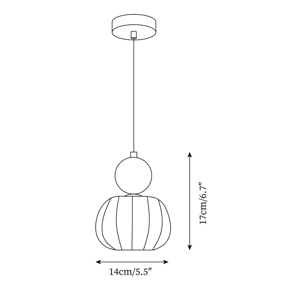 Suspension Yedra – Lampe Design Ronde en Métal et Acrylique, Éclairage Élégant pour Chambre ou Salle à Manger