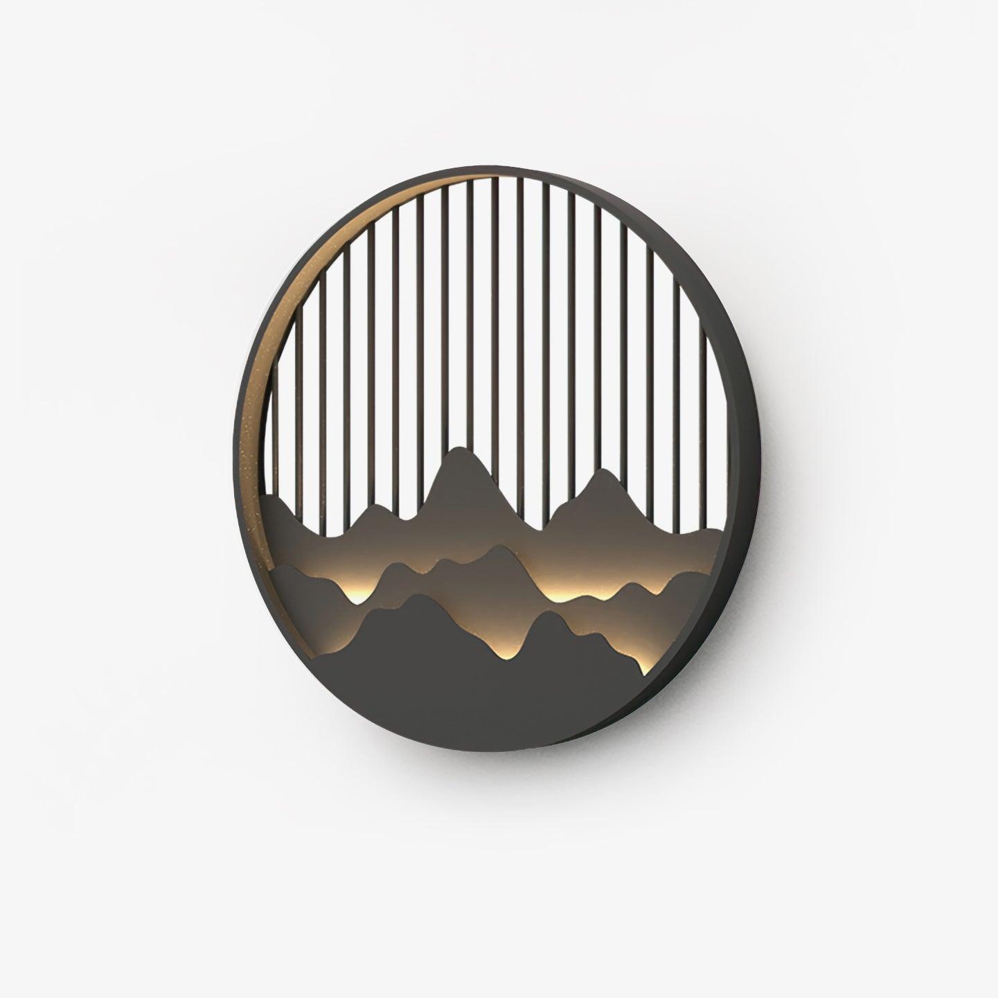 Lampe Murale Extérieure Mountain - Lampe LED en Acier Inoxydable avec Motif Montagne et Eau