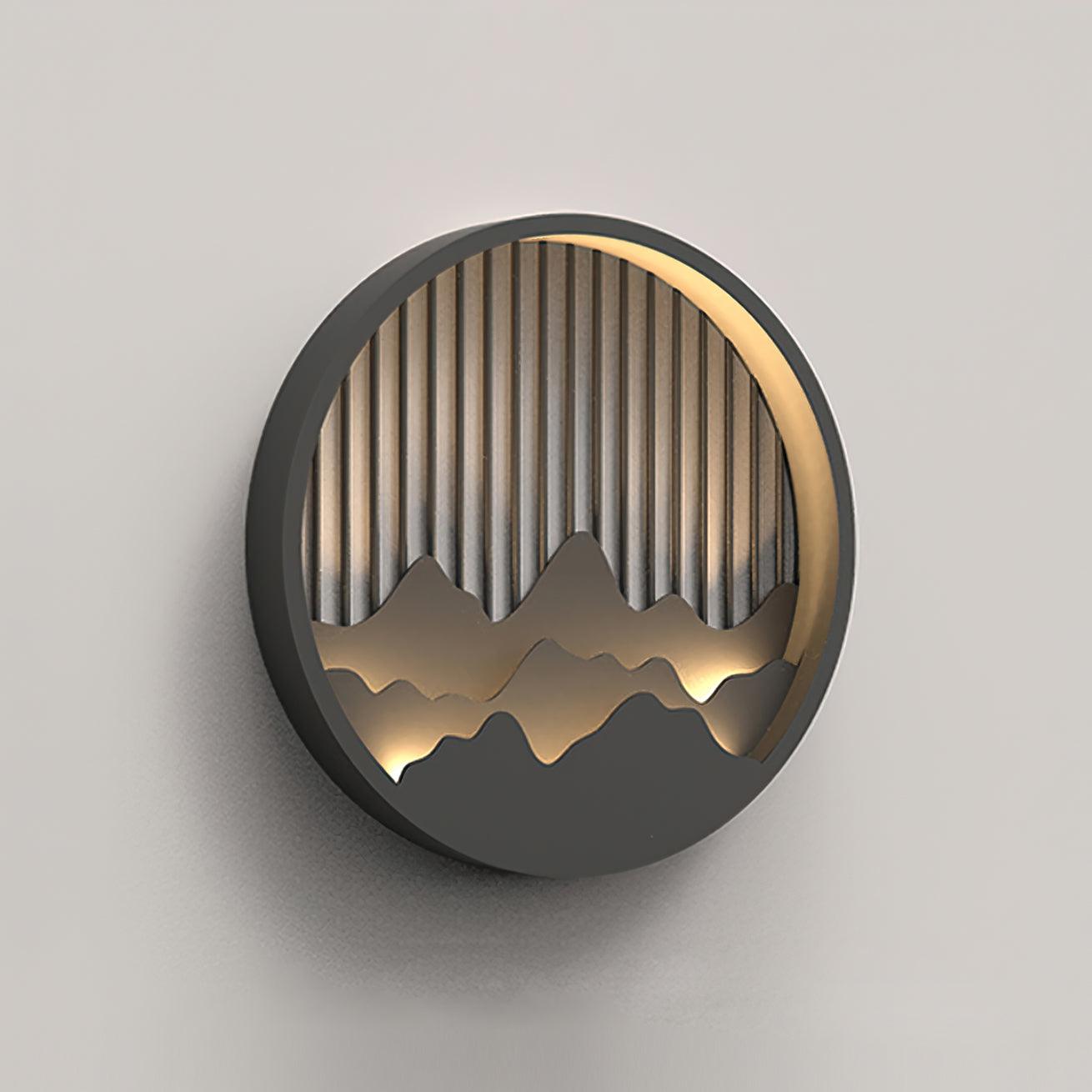 Lampe Murale Extérieure Mountain - Lampe LED en Acier Inoxydable avec Motif Montagne et Eau