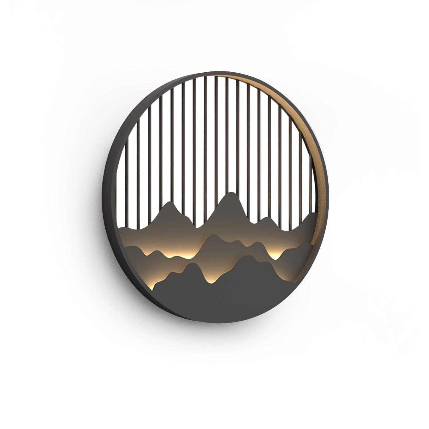 Lampe Murale Extérieure Mountain - Lampe LED en Acier Inoxydable avec Motif Montagne et Eau