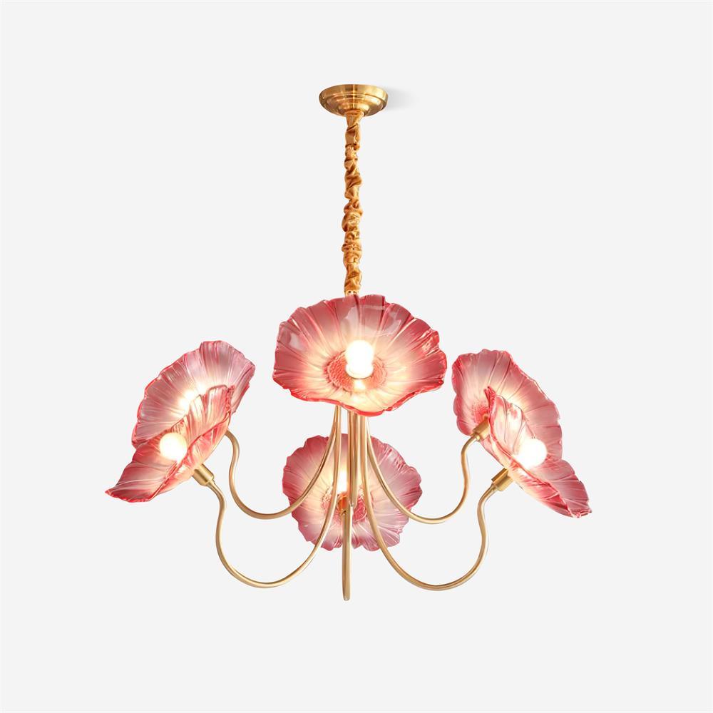 Chandelier en Verre Murano - Design Artistique et Éclairage Doux